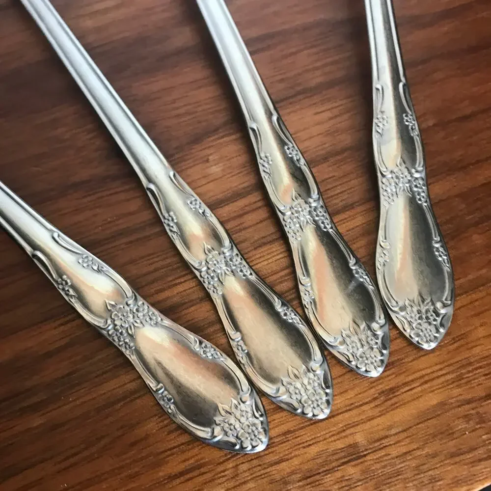 Oneida Wm. A. Rogers Fenway (Daydream) stainless, set of 4 iced tea spoons